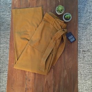 GAP high rise wide leg utility pant with tie